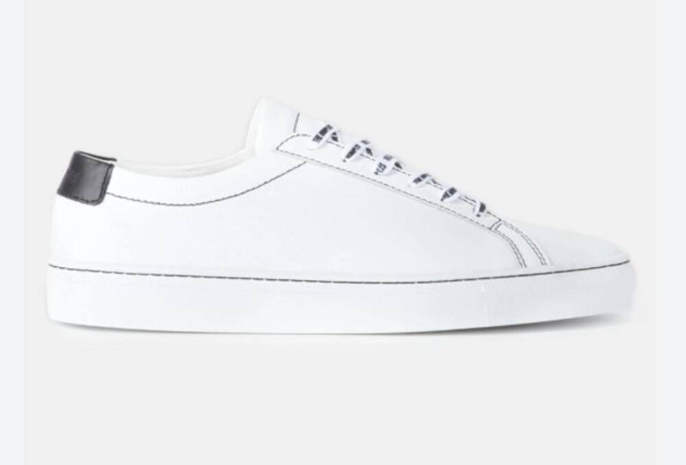The Kooples Women's Sneakers White Smooth Leather Size 9 US 40 FR NIB Low Tops